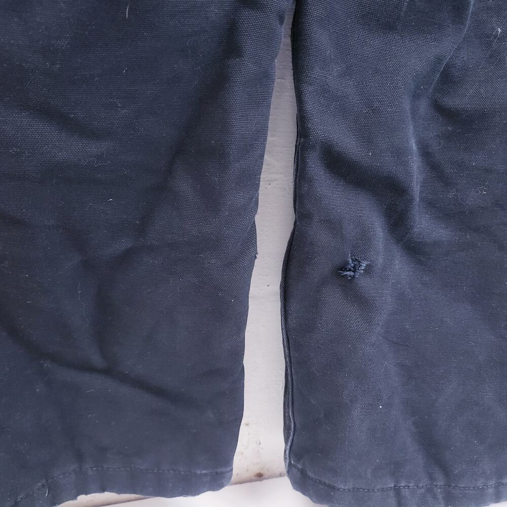 Carhartt Overalls Mens 36x30 Black Bib Double Knee Insulated R02 BLK - Picture 8 of 11